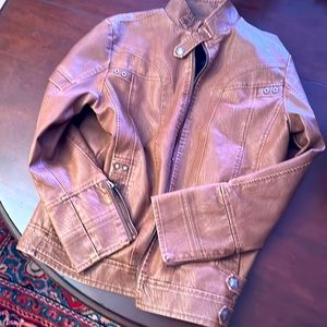 Tan/Brown Pleather Jacket
